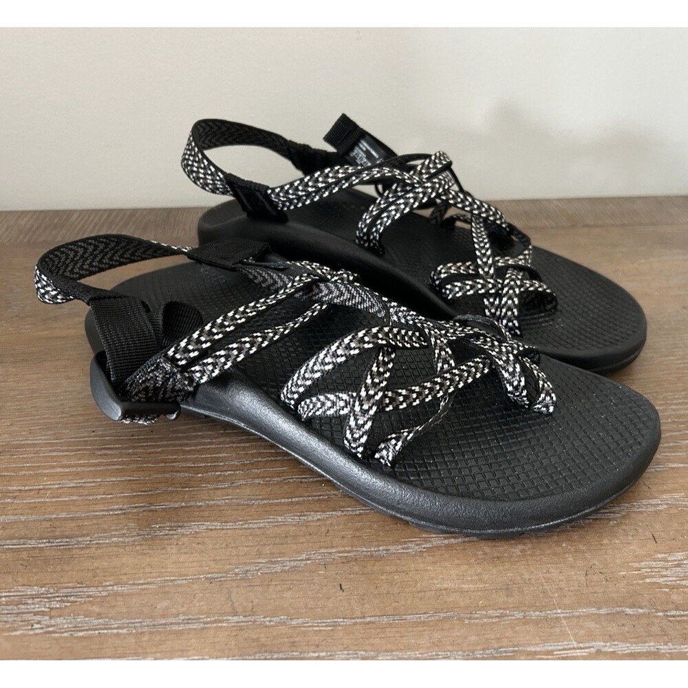 Chaco Sandals Womens Sz 10 ZCloud X2 Slingback Black Fabric Round Toe Casual